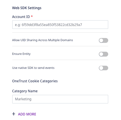 Lytics connection settings