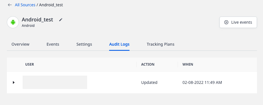 Audit Logs details